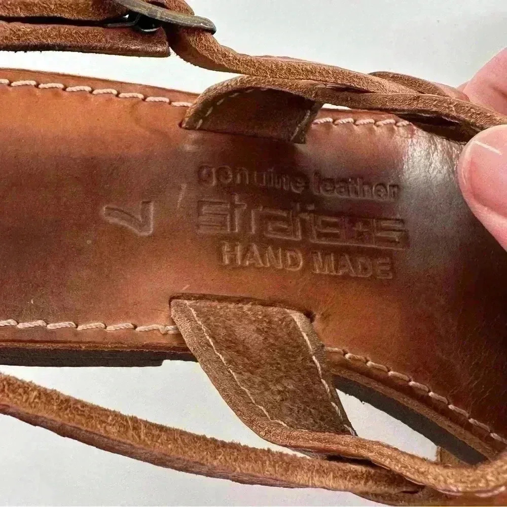 Stratias womens sandals size 7 tan leather festival fairycore - Picture 9 of 10